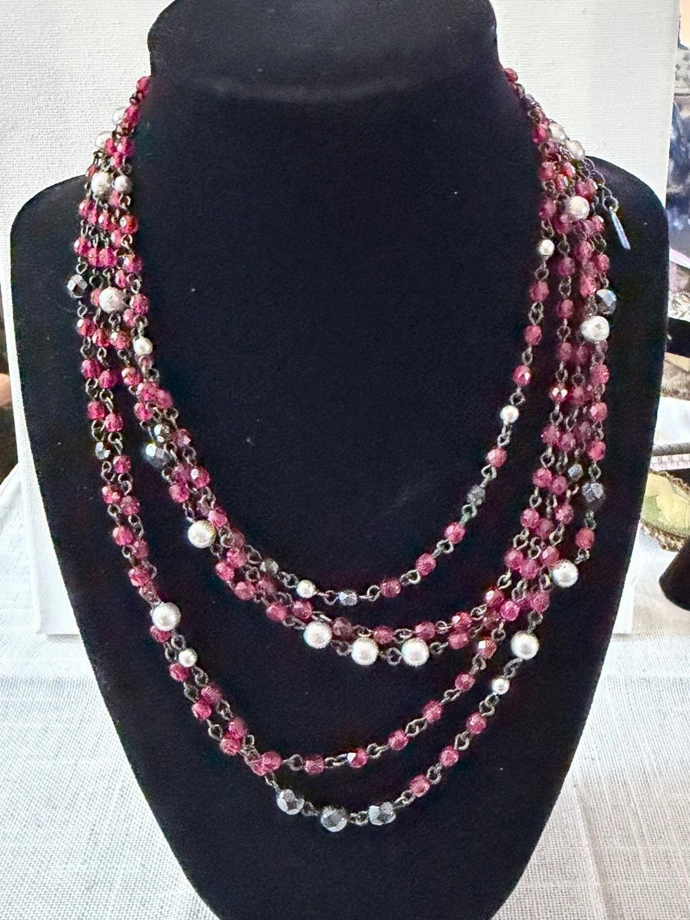 multi-strand vintage-inspired beaded necklace from 1928 Jewelry.